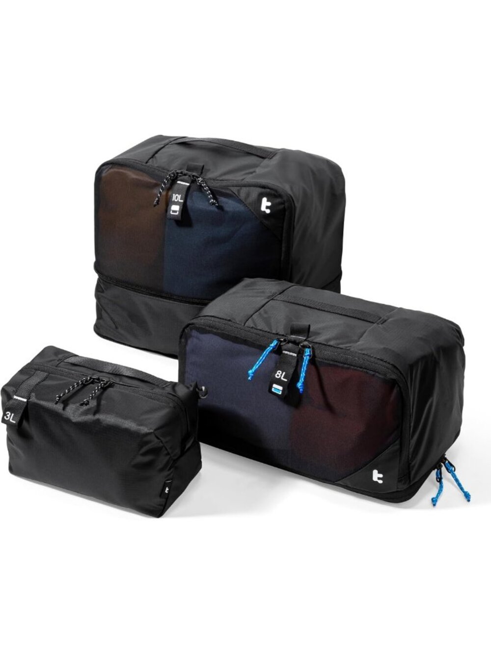 3 Set Packing Cubes for Travel - Compression Expandable Organizers, Lightweight